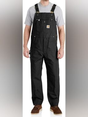 Carhartt Men's Iconic R01 Black Duck Bib Overall- Size 32Wx30L (EUC)